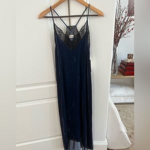Zadig Blueberry Velvet dress. NWT